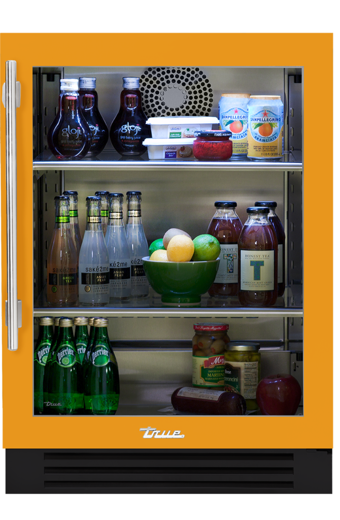 24" Undercounter refrigerator in saffron