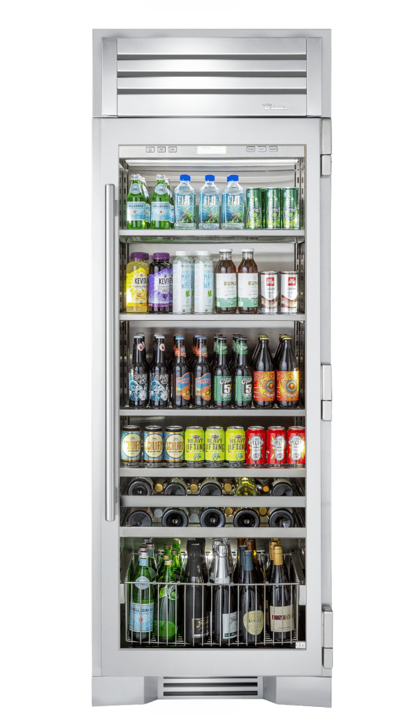 30″ Beverage Column Stainless Glass 