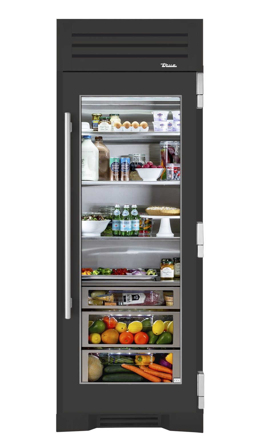 30″ Glass Door Refrigerator Column True Residential
