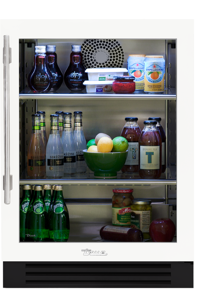 24" Undercounter refrigerator in matte white