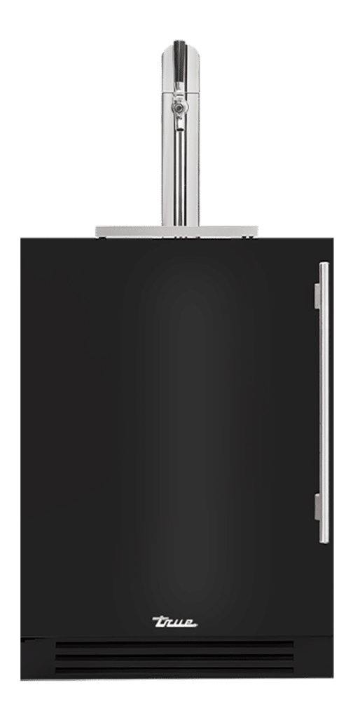 24" Undercounter Single Tap Beverage Dispenser in Gloss Black