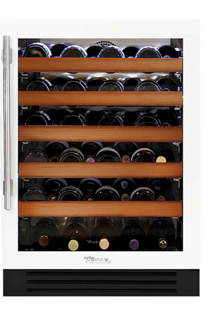 24" Undercounter Wine Cabinet in Matte White