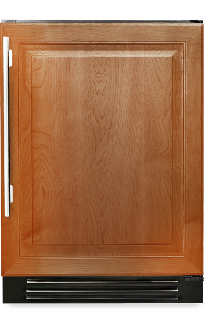 24" undercounter refrigerator with overlay panel