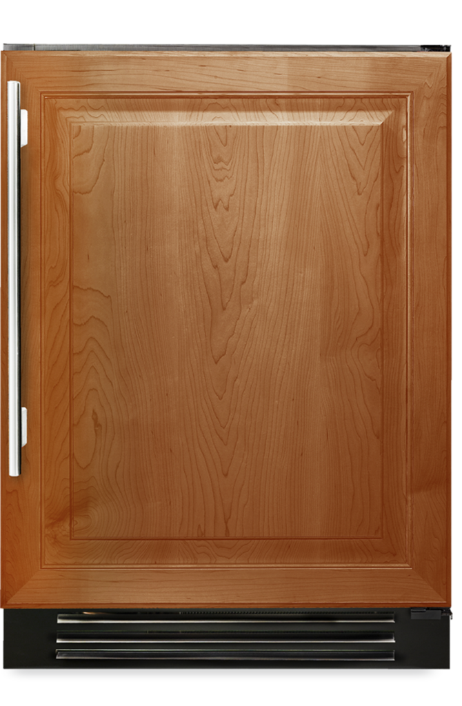24" Undercounter wine cabinet with overlay panel