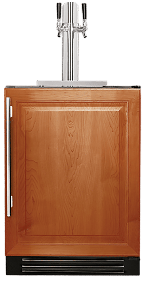 24" Dual Tap Undercounter Beverage Dispenser with Overlay Panel