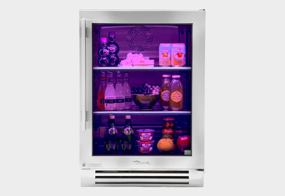 24" undercounter refrigerator with trulumina lighting