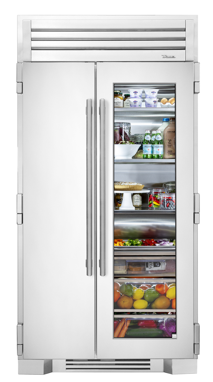 36″ Glass Door Refrigerator Column True Residential 7194