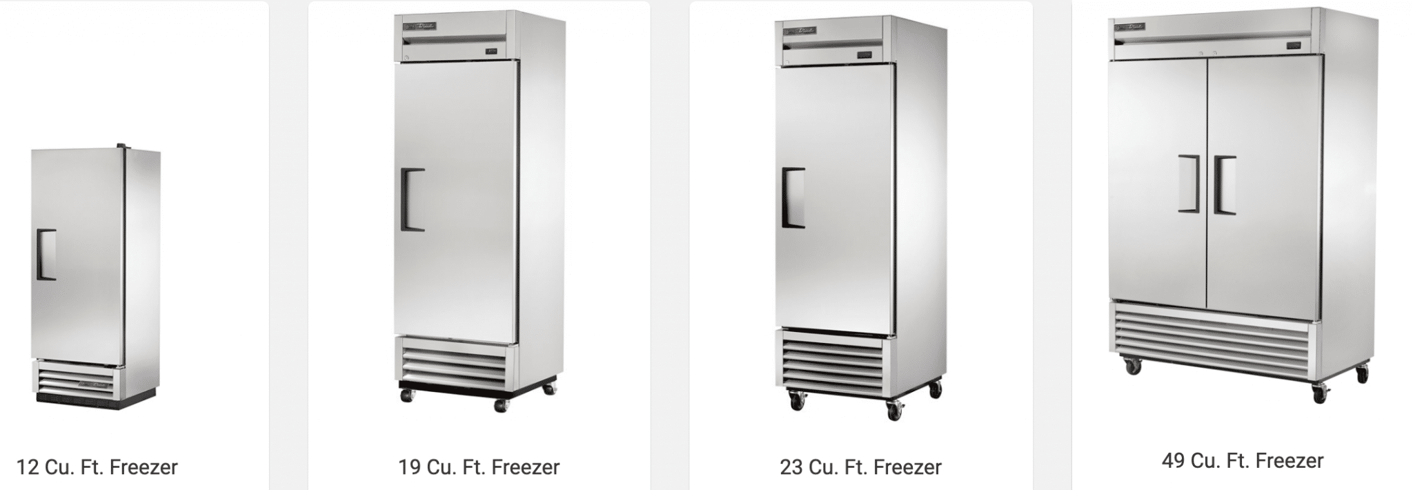 Large Capacity Freezer & Refrigerator Program True Residential