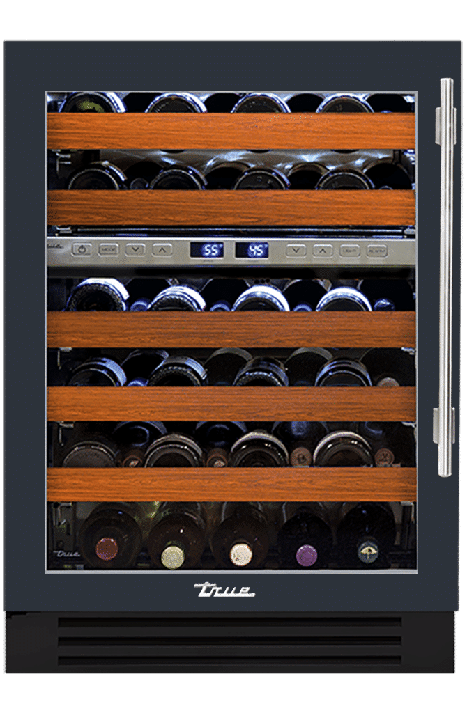 24" Undercounter Dual Zone Wine Cabinet Left Hinge in Juniper