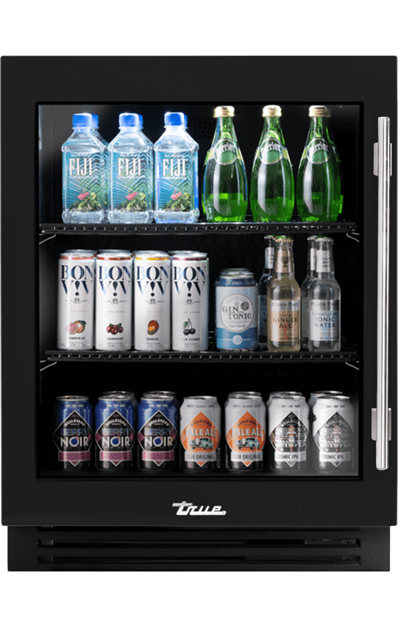 24″ ADA Height Undercounter Refrigerator Stainless Glass True Residential